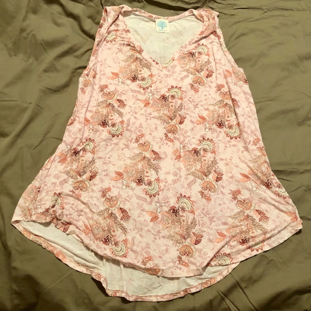 Floral Print Swing Tank - 1X